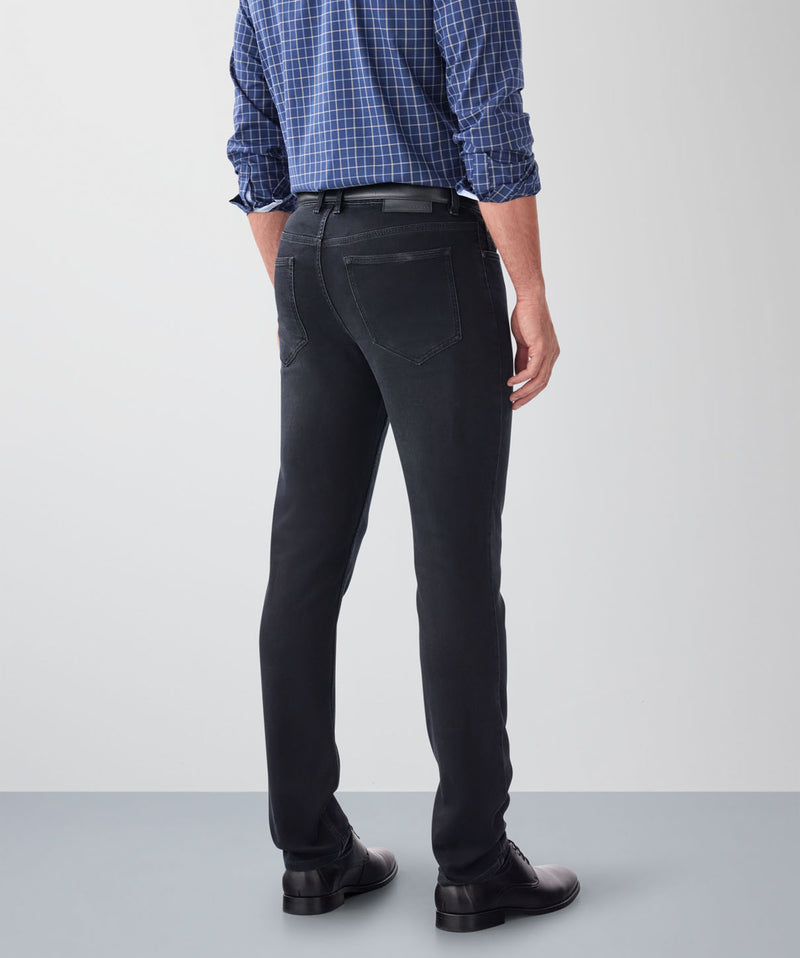 Merricks Knit Modern Fit Jeans - Black-GAZMAN
