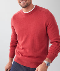 Lambswool Crew Neck Knit - Red-GAZMAN