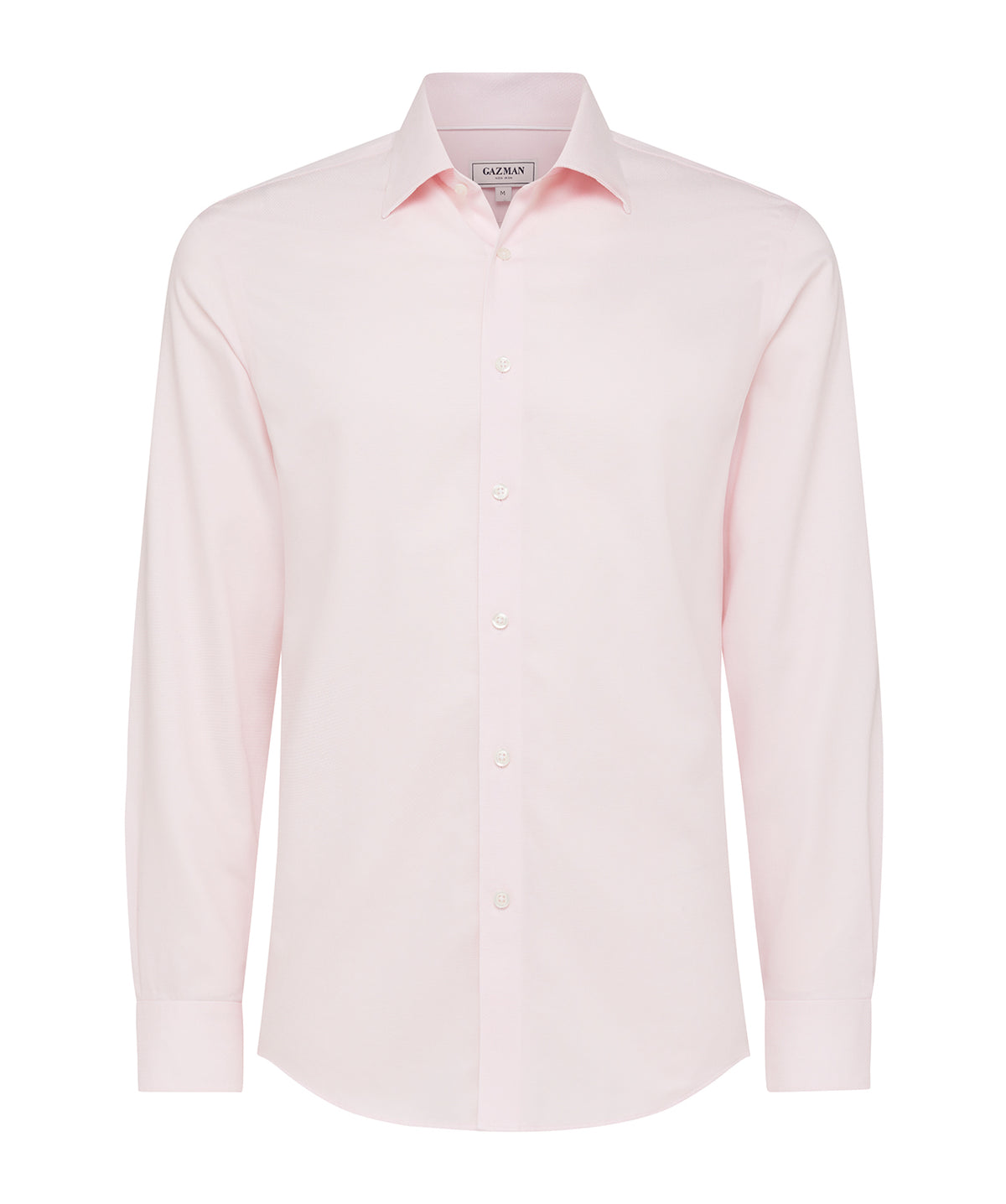 Tailored Non-Iron Dobby Long Sleeve Shirt - Pale Pink