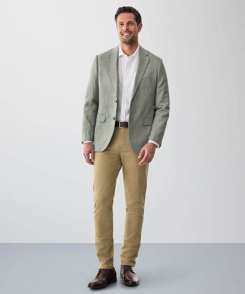 Linen Blend Sportscoat - Dark Forest-GAZMAN