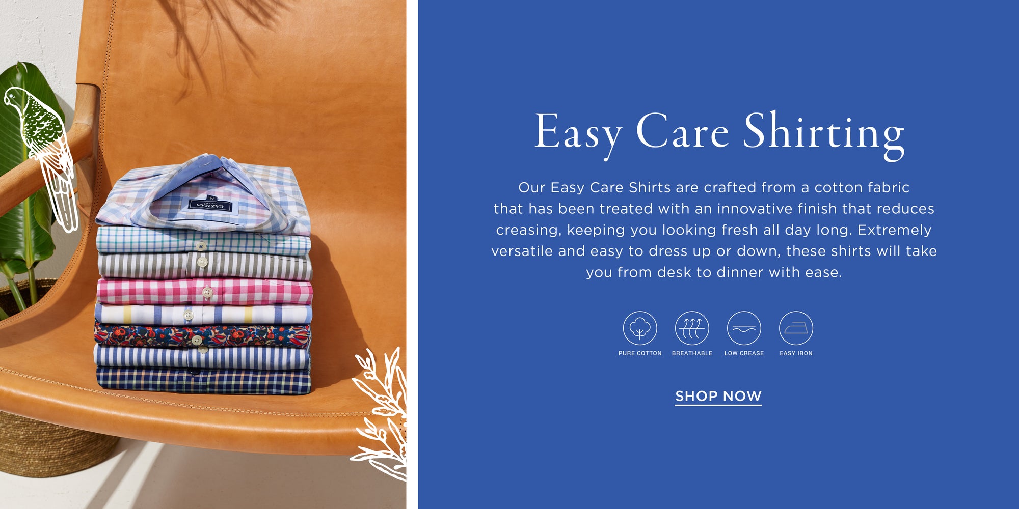 Men's Easy Care Button Up Shirts