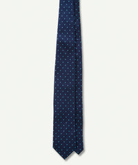 Silk Polkadot Tie - Navy/SeaGreen-GAZMAN-1